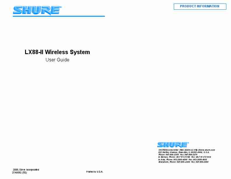 Shure Microphone LX88-II-page_pdf